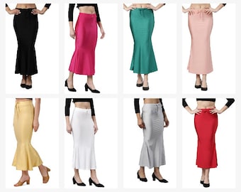 Women Shimmer Flare Shapewear Casual Inskirt Petticoat Lycra Petticoat Readymade Petticoat Indian Sari Underskirt Saree Inner Wear Skirt