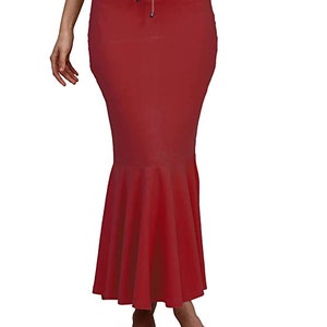 Women Flare Shape wear Casual Inskirt Daily Wear Petticoat Lycra Petticoat Readymade Petticoat Indian Sari Underskirt Saree Inner Wear Skirt Maroon