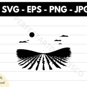 Wijngaard silhouet Svg, wijngaard Clipart, wijngaard Svg-bestand voor Cricut, wijngaard Shirt Design Vector Eps Png Jpg