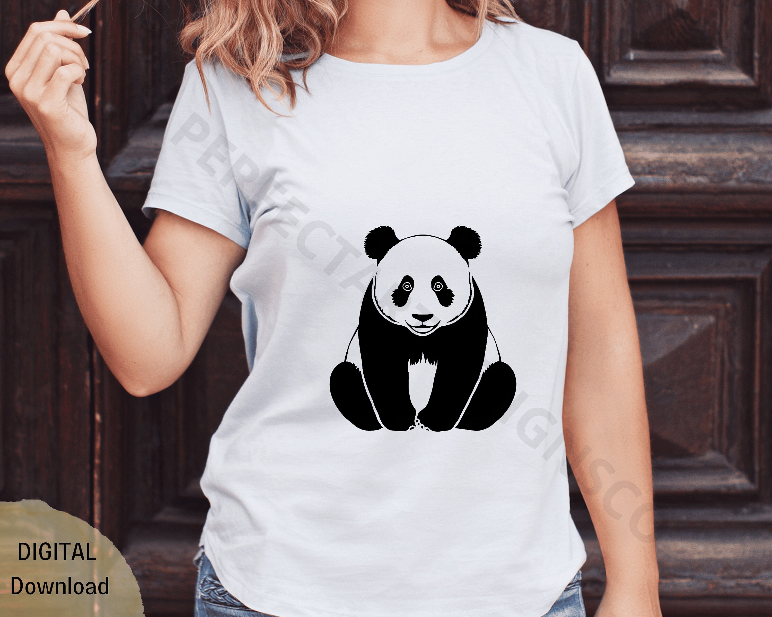 Panda Outline Svg, Panda Clipart, Panda Svg for Shirt, Svg File for ...