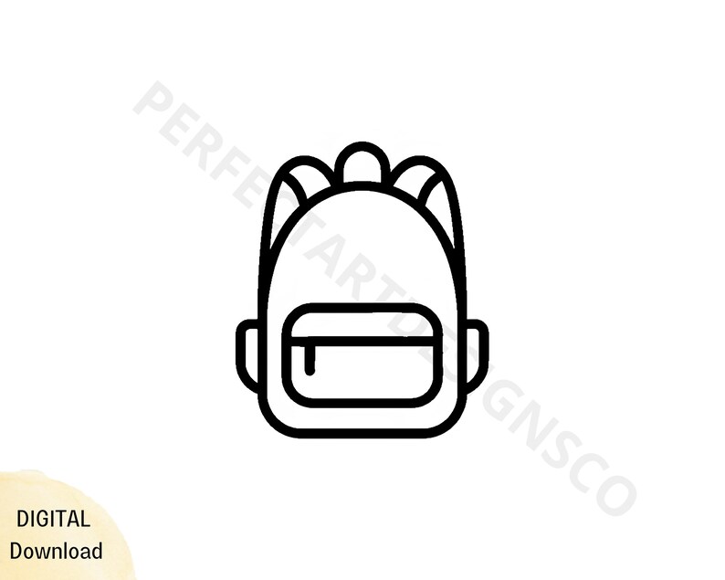 Simple Rucksack Outlines Rucksack Svg File, Rucksack Outline Svg, Rucksack Clipart Svg, Rucksack ...