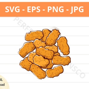 Nuggets de pollo svg, nuggets de pollo clipart, camisa svg de nuggets de pollo, archivo svg para cricut cutfile, nuggets de pollo vector svg eps png jpg