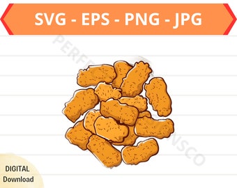 Chicken Nuggets Svg, Chicken Nuggets Clipart, Chicken Nuggets Svg Shirt, Svg File for Cricut Cutfile, Chicken Nuggets Vector Svg Eps Png Jpg