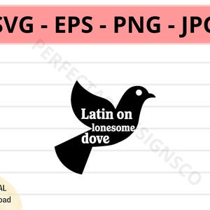 Latin sur la colombe solitaire symbole Svg coupe, Latin sur la colombe solitaire signe, icône Latin sur colombe solitaire, Latin sur colombe solitaire découpe Svg