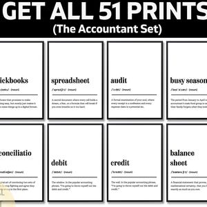 Funny Accountant Definition Print, CPA Gift, Office Wall Art, Humorous Accounting Poster, Cubicle Decor, Tax Season Gift For Coworker