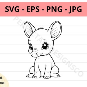 Niedliche Erdferkel-Svg-Datei, Baby-Erdferkel-Design-Svg, Erdferkel Clipart svg, Erdferkel svg schnitt Dateien für Cricut, Erdferkel svg eps png jpg