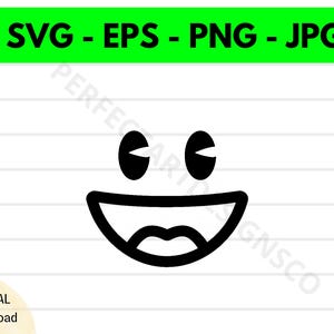 Smile Black And White Outline Svg, Smile Cricut Cutfile, Smile Shirt Design, Smile Clipart Printable Svg Vector Eps Png