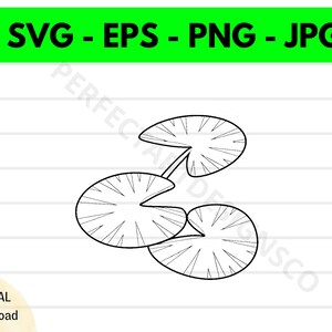 Arquivo Svg Lilypad, Contorno Lilypad Svg, Clipart Lilypad Svg, Arquivos de Corte Lilypad Svg para Cricut e Silhouette PNG