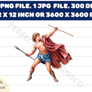 Watercolor David And Goliath Sublimation Clipart Png Download, David And Goliath Watercolor Jpg, David And Goliath Transparent Image File