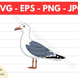 Gabbiano in formato SVG, Gabbiano in formato PNG Clipart, Gabbiano in formato Cricut Cutfile SVG, Gabbiano in formato T-shirt Design, Gabbiano minimalista
