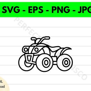 Atv 4 Wheeler overzicht Svg-bestand, Atv 4 Wheeler snijden Svg-bestand voor Cricut, Atv 4 Wheeler Clipart Svg, Atv 4 Wheeler Vector Svg Png Eps