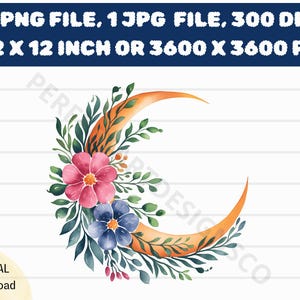 Watercolor Crescent Sublimation Clipart Png Download, Crescent Watercolor Jpg, Crescent Transparent Background Image File