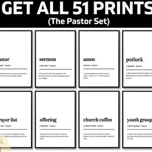 Lustiger Pastor Definition Druck, Dienst Anerkennung Geschenk, Kirche Büro Dekor, humorvolles Predigt Zitat, christliches Geschenk für Pastor