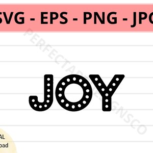 Icono navideño de alegría iluminada (archivo SVG para cortar) para Cricut, Silhouette, letrero navideño de alegría iluminada, símbolo navideño de alegría iluminada