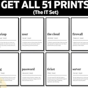 Funny IT Definition Print, Tech Support Gift, Office Wall Art, Humorous Programmer Poster, Coder Decor, Have You Tried Turning It Off