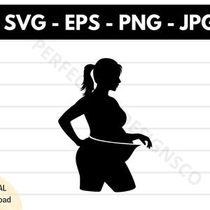 Perdre du poids fichier Svg silhouette, perdre du poids fichier Svg de coupe pour Cricut, perdre du poids des cliparts Svg, perdre du poids vecteur Svg Png