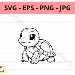 Cute turtle svg file, baby turtle outline svg, turtle clipart svg, turtle svg cut files for cricut silhouette, turtle vector svg eps png jpg