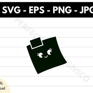 Arquivo Svg de silhueta de nota adesiva fofa, arquivo Svg de corte de nota adesiva fofa para Cricut, clipart de nota adesiva fofa svg, nota adesiva fofa svg png