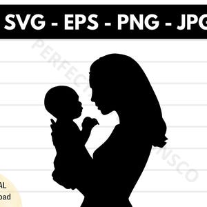 Mother And Infant Silhouette Svg, Mother And Infant Cricut, Mother And Infant Shirt Design, Mother And Infant Clipart Svg Vector Eps Png Jpg