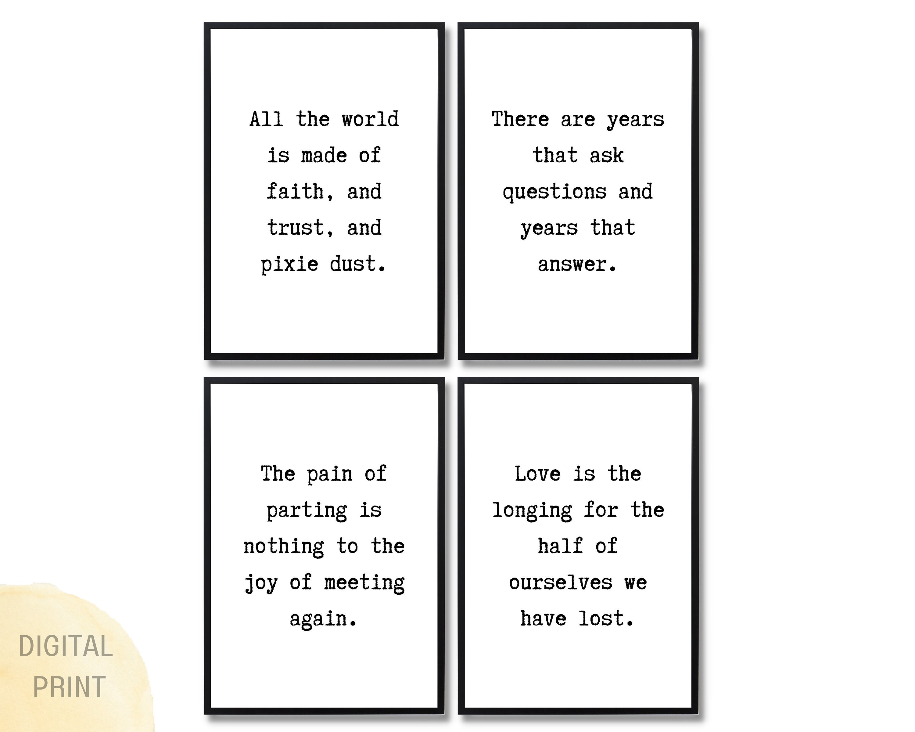 Classic Book Quotes Printable Art Set of 51 Posters 51 - Etsy