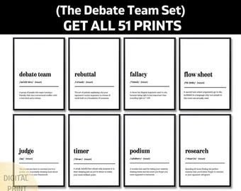Debate Team Funny Definition Print, Forensics Student Art, Future Lawyer Office Decor, Sarcastic Argument Quote Typography Downloads
