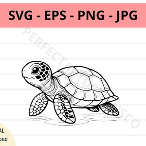 Cute sea turtle svg file, sea turtle outline svg, sea turtle clipart svg, sea turtle svg cut files for cricut, sea turtle svg eps png jpg