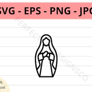 Onze-Lieve-Vrouw van Altijddurende Bijstand teken Svg, Onze Lieve Vrouw van Altijddurende Bijstand pictogrambestand, Onze Lieve Vrouw van Altijddurende Bijstand symbool snijden Svg-bestand voor de Cricut