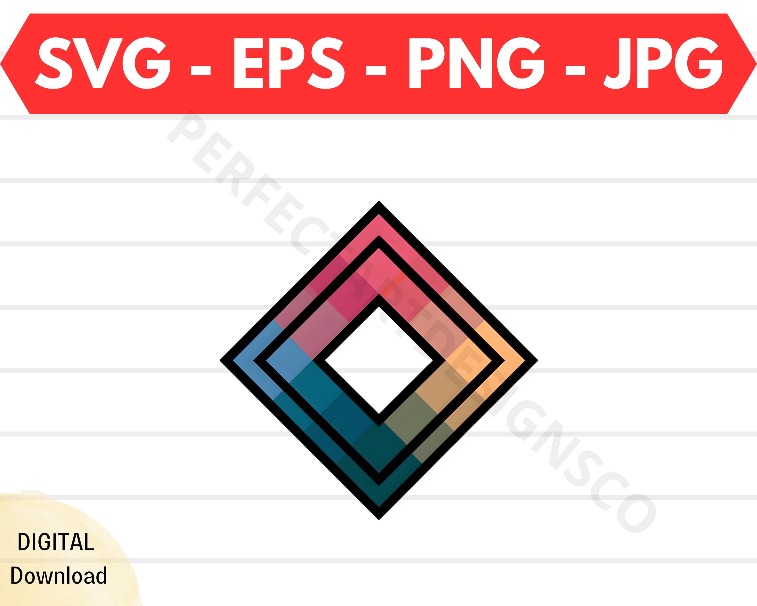 Rhombus Svg, Rhombus Vector, Rhombus Svg File For Cricut, Rhombus Outline, Rhombus Printable Art Design
