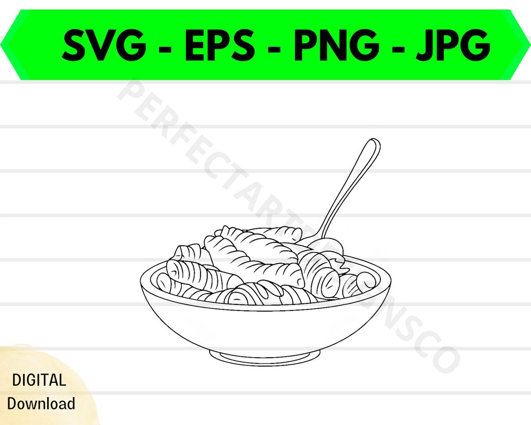 Basic Pasta Svg Pasta Salad Outline Svg, Pasta Salad Clipart, Pasta Salad Svg for Shirt ...