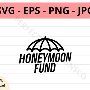 Znak Funduszu Miesiąca Miodowego Svg, Plik Ikon Funduszu Miesiąca Miodowego, Plik Cięcia Symbolu Funduszu Miesiąca Miodowego Svg Dla Cricut, Sylwetka, Wektor Svg Png Eps Jpg