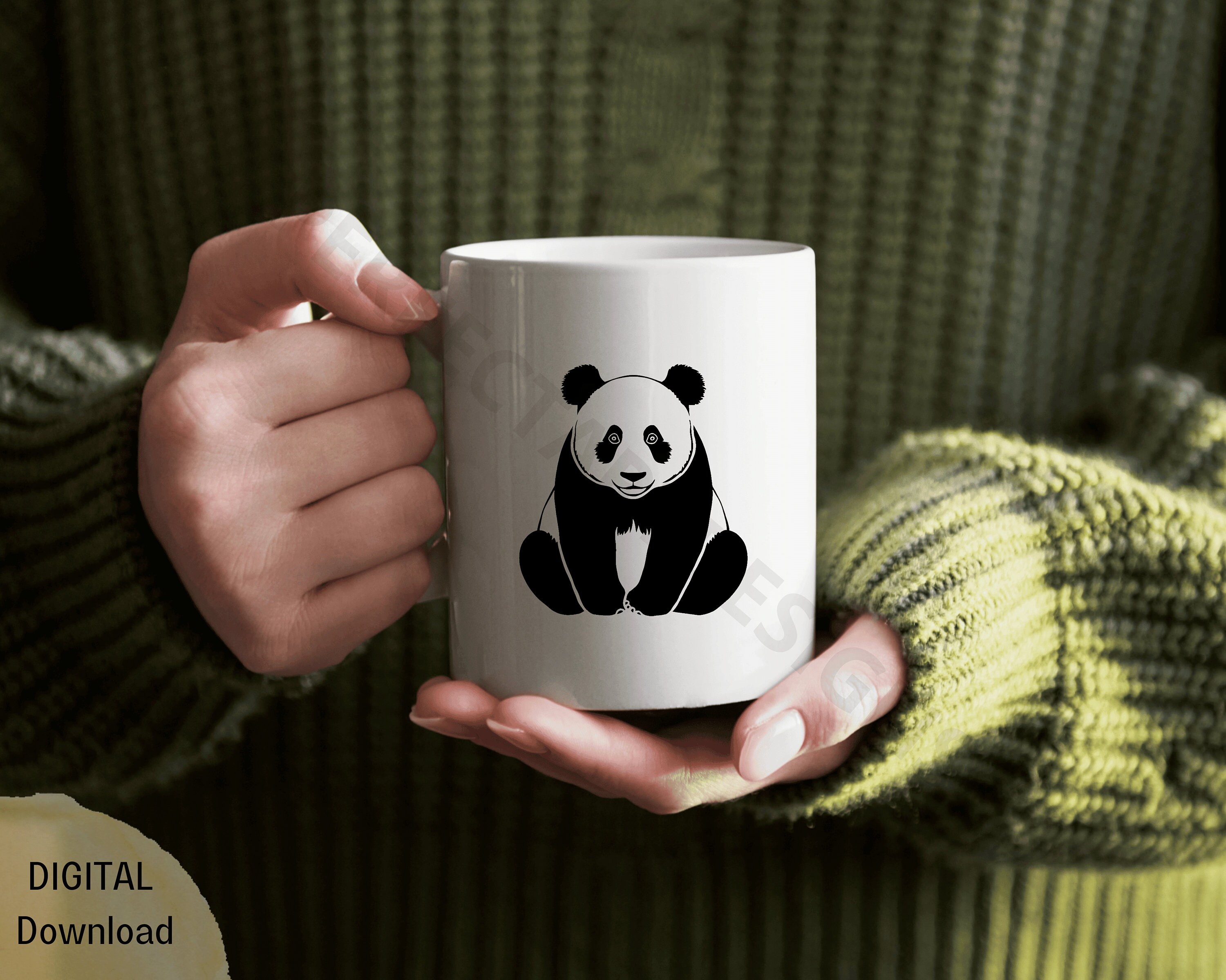 Panda Outline Svg, Panda Clipart, Panda Svg for Shirt, Svg File for ...