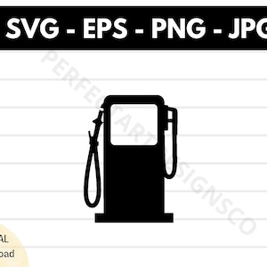 Gas Pump Silhouette Svg, Gas Pump Clipart, Gas Pump Svg File For Cricut, Gas Pump Shirt Design Vector Eps Png Jpg