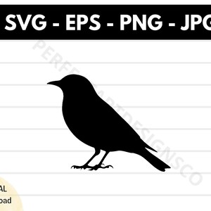 Clip Art Silhouette Uccello Svg, Clip Art Uccello Cricut, Clip Art Uccello Design Maglietta, Clip Art Uccello Clipart Stampabile Svg Vettore Eps Png Jpg