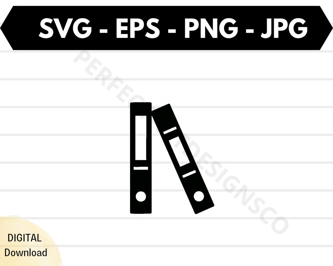 Notebook Binder Svg Binder Silhouette Svg, Binder Clipart, Binder Svg File for Cricut ...