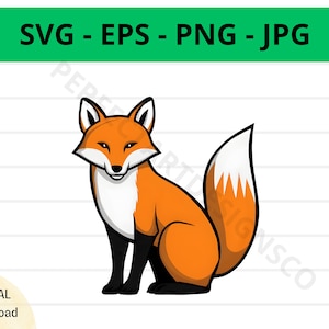 Fox Svg, Fox Clipart, Fox Svg for Shirt, Svg File for Cricut, Silhouette, Fox Cut File, Fox Vector Svg Eps Png Jpg