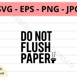Toiletpapier pictogram niet doorspoelen Svg gesneden bestand, toiletpapier symbool niet doorspoelen, toiletpapier niet doorspoelen teken snijden Svg-bestand voor Cricut