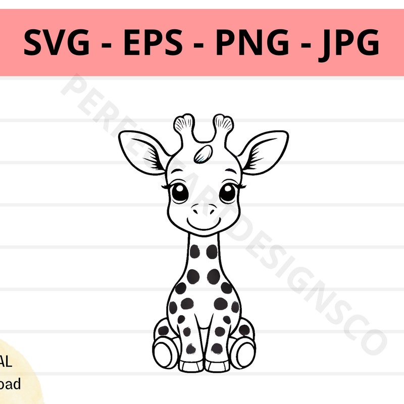 Cute Giraffe Svg - Etsy