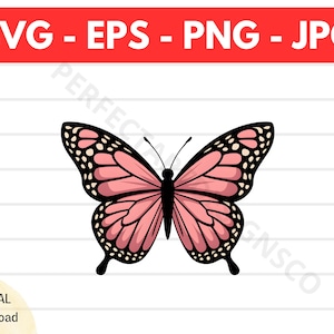Svg de tatouage papillon point virgule, vecteur de tatouage papillon point virgule, fichier Svg de tatouage papillon point virgule pour Cricut, contour de tatouage papillon
