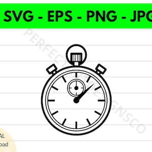 Stopwatch Svg File, Stopwatch Outline Svg, Stopwatch Clipart Svg, Stopwatch Svg Cut Files For Cricut And Silhouette Png