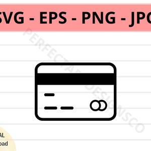 Symbole de surcharge de carte de crédit Svg, signe de carte de crédit, icône de carte de crédit, fichier Svg de découpe de carte de crédit pour Cricut, Silhouette, vecteur