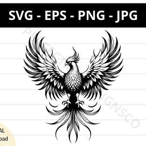 Phoenix God vector afbeelding clipart, Phoenix God svg Phoenix gesneden bestand cricut silhouet, Phoenix God svg voor shirtontwerp, Phoenix God clipart