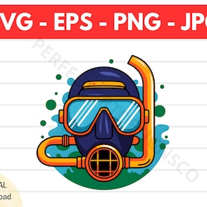 Scuba Mask Svg, Scuba Mask Png Clipart, Scuba Mask Cricut Cutfile Svg, Scuba Mask Tshirt Design, Scuba Mask Minimalist