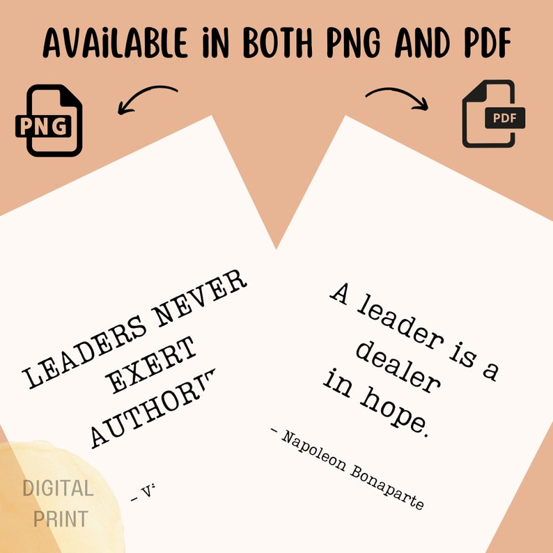 Leadership Quotes Set of 10 Digital Wall Art Leadership Etsy