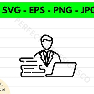 Accountant Outline Svg, Accountant Cricut Cutfile, Accountant Shirt Design, Accountant Clipart Printable Svg Vector Eps Png