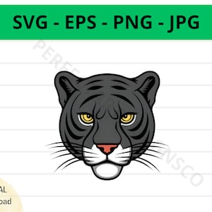 Panther Svg, Panther Clipart, Panther Svg voor shirt, Svg-bestand voor Cricut, Silhouette, Panther Cut-bestand, Panther Vector Svg Eps Png Jpg