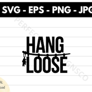 Hang Loose Silhouette Svg, Hang Loose Outline, Hang Loose Cricut, Hang Loose Printable, Hang Loose Laser Cut Svg File