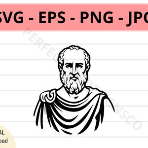 Plato Icon Svg Cut File For Cricut, Silhouette, Plato Sign Cutfile, Plato Symbol Cut File, Plato Vector