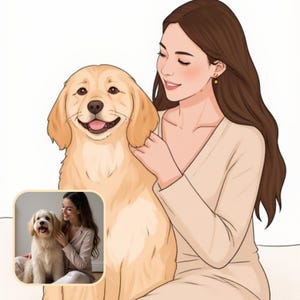 Custom Pet Illustration Portrait | Personalized Pet Drawing from Photo | Dog or Cat Cartoon Style Art | Digital Download | Pet Lover Gift
