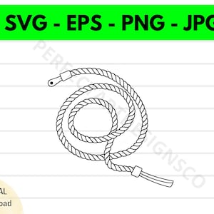 Cowboy Seil Umriss SVG, Cowboy Seil Clipart, Cowboy Seil SVG für Shirt, Cowboy Seil geschnitten Datei SVG