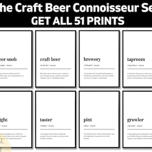 Craft Beer Funny Definition, Humorous IPA Lover Wall Art, Man Cave Bar Decor, Brewery Snob Gag Gift For Him, Sarcastic Beer Quote Print
